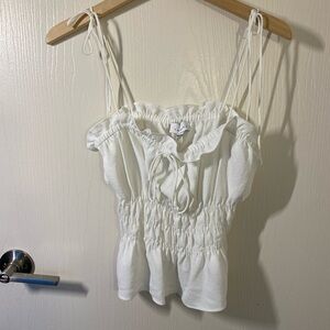 Topshop Cream Blouse with Adjustable Straps